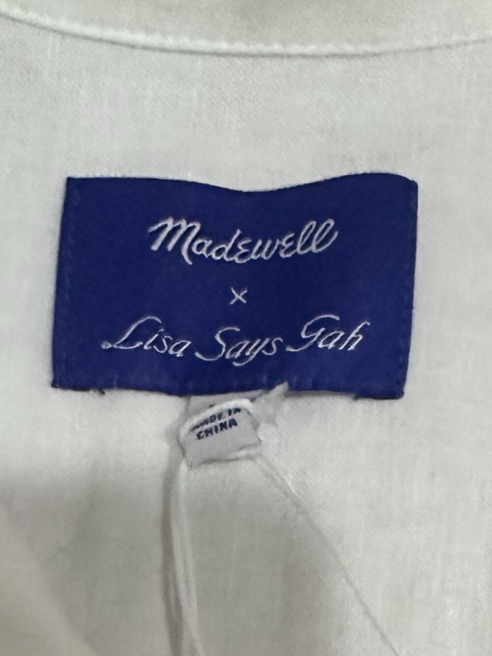 Madewell x Lisa Says Gah! Embroidered Button-Front Shirt NWT XS - Picture 2 of 9